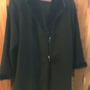 Balmain Francois 1er Womens Wool Long Coat Jacket
